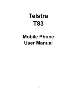 Telstra T83 - ZTE Australia