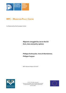 Migrants smuggled by sea to the EU: facts, laws and policy options