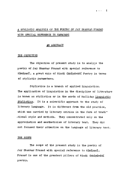 THE OBJECTIVE The objective of present study is to