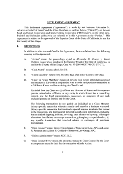 SETTLEMENT AGREEMENT This Settlement Agreement