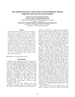 How should autonomous vehicles behave in moral dilemmas