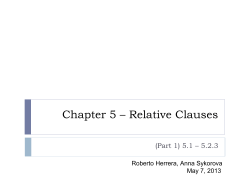 Chapter 5 &ndash; Relative Clauses