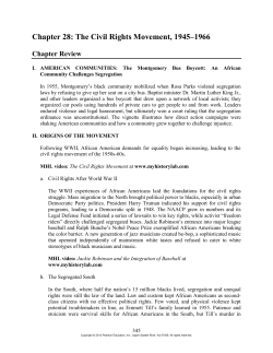 Chapter 28 The Civil Rights Movement 1945&ndash;1966