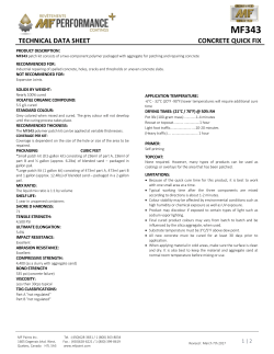 CONCRETE QUICK FIX TECHNICAL DATA SHEET
