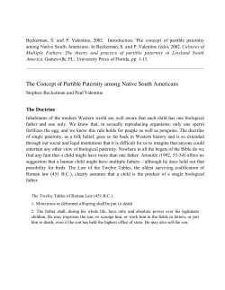 The Concept of Partible Paternity among Native South Americans