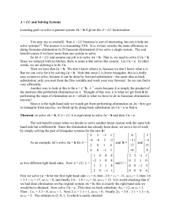 14 Solving Factored Systems