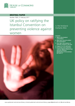 UK policy on ratifying the Istanbul Convention on