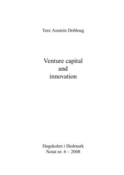 Venture capital and innovation