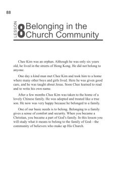 Belonging in the Church Community
