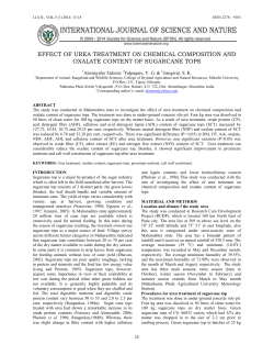 effect of urea treatment on chemical composition and oxalate
