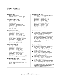 (New Jersey S-CHIP Plan Summary (08/21/03))