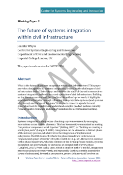 The future of systems integration within civil infrastructure