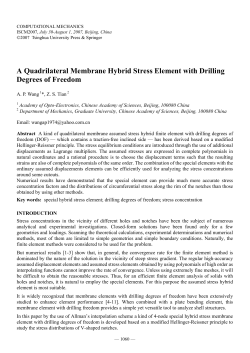 A Quadrilateral Membrane Hybrid Stress Element