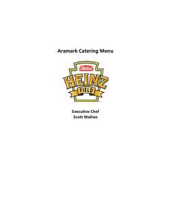 Aramark Catering Menu