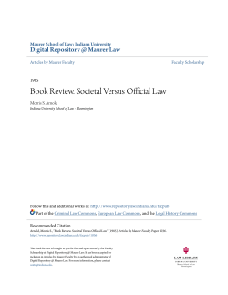 Book Review. Societal Versus Official Law
