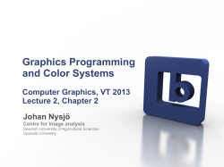 Graphics Programming and Color Systems