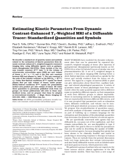Estimating kinetic parameters from dynamic contrast