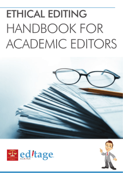 Handbook Ethical Editing