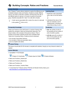 Ratios and Fractions - TI Education