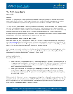 The Truth About Ozone