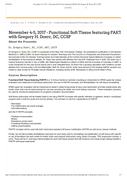 Functional Soft Ti... FAKTR with Gregory H. Doerr, DC, CCSP