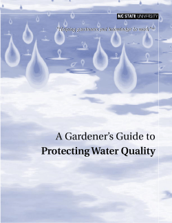 A Gardener`s Guide to Protecting Water Quality