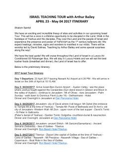 See Itinerary Here - Arthur Bailey Ministries