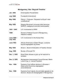 Montgomery Bus Boycott Timeline