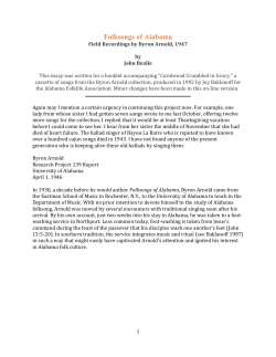 Folksongs of Alabama - Alabama Folklife Association