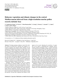 Holocene vegetation and climate changes in the central