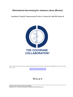 Motivational interviewing for substance abuse (Review)