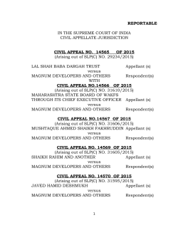 Lal Shah Baba Dargah Trust vs Magnum Developers CA 14565 of