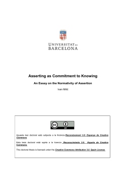 Asserting as Commitment to Knowing