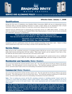 Qualifications Service Rates Residential and