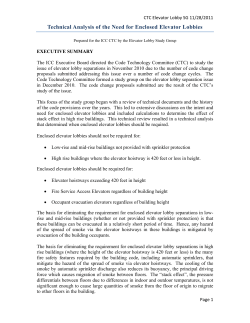 Technical Analysis of the Need for Enclosed Elevator Lobbies