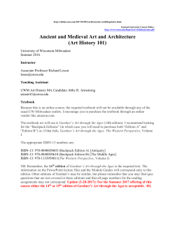 Course Syllabus () - University of Wisconsin