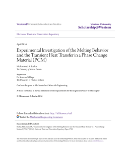 Experimental Investigation of the Melting Behavior and the Transient