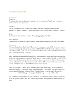 titration of vinegar