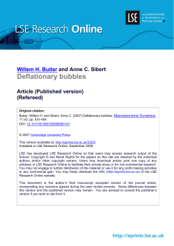 Deflationary bubbles - LSE Research Online