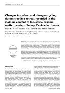 Changes in carbon and nitrogen cycling during tree-line