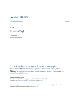 Homer in Virgil - PDXScholar