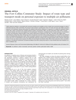 The Fort Collins Commuter Study: Impact of route type and