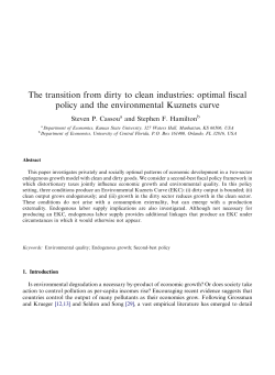 Optimal Fiscal Policy and the Environmental Kuznets Curve