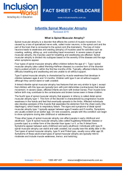 Infantile Spinal Muscular Atrophy
