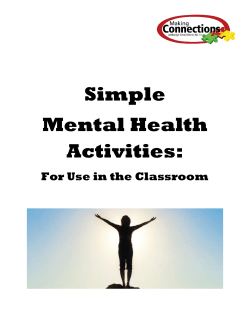 Simple Mental Health Activities - Holy Spirit Roman Catholic