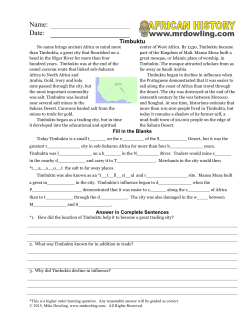 Name: Date - Mr. Dowling