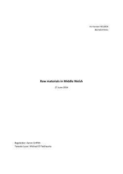 Raw materials in Middle Welsh