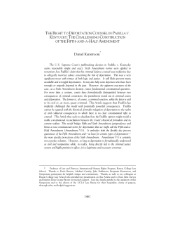 The Right To Deportation Counsel in