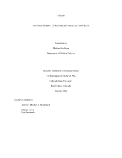 The fracturing of Rousseau`s social contract