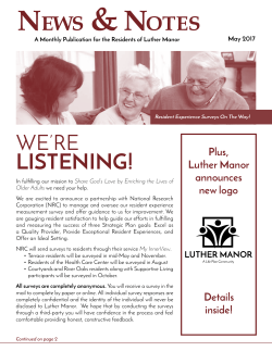 May 2017 - Luther Manor